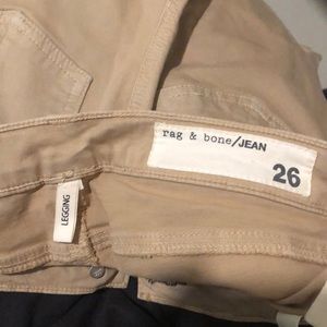 Rag & bone legging jeans in size 26 beige nude